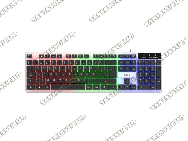 &u+ KIT TECLADO PC GAMER + MOUSE RETROILUMINADO NOGA NKB-100
